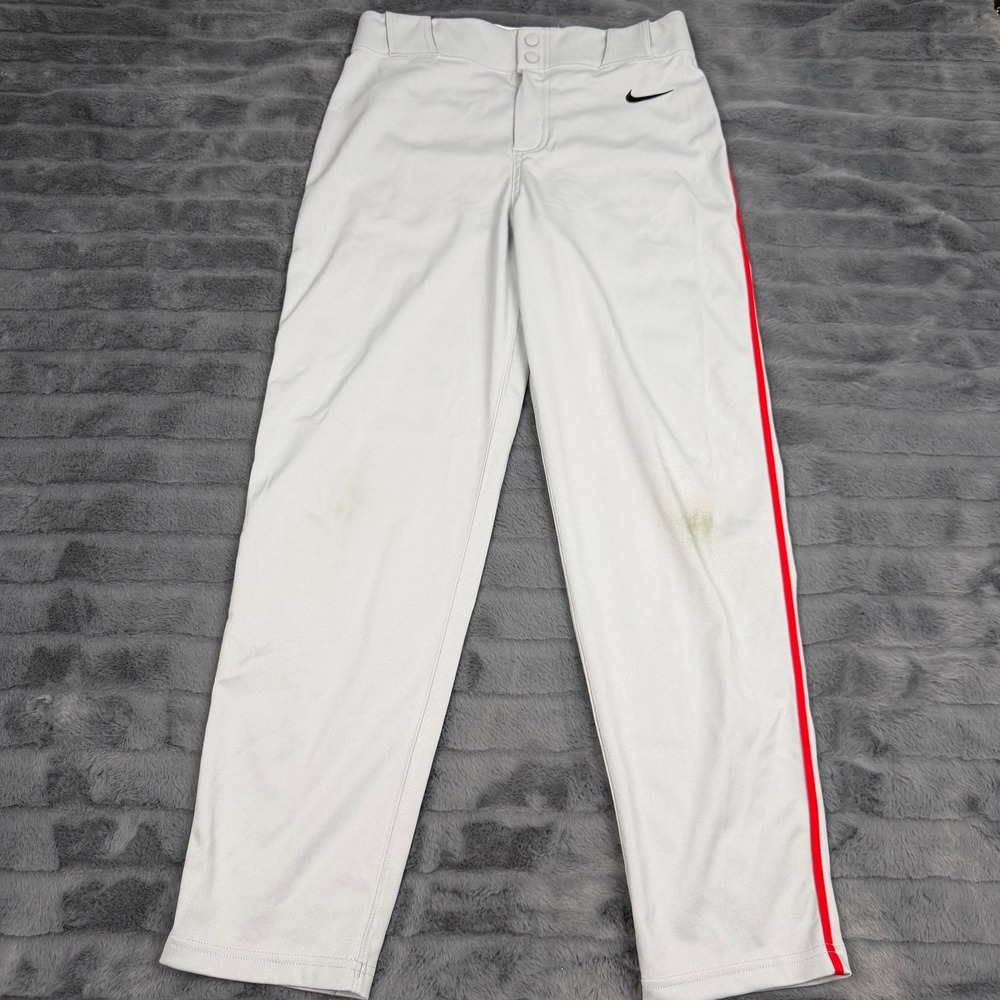 Nike Mens Grey Red Stripe Baseball Pants XL DX9171-015 Athletic Trousers